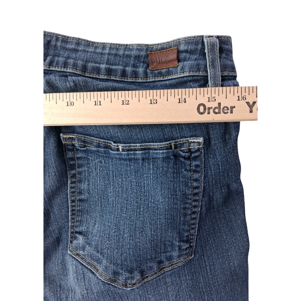Paige Kylie Crop Jeans Womens 32 Blue Mid Rise Cropped Stretch Denim Pants - Picture 9 of 9